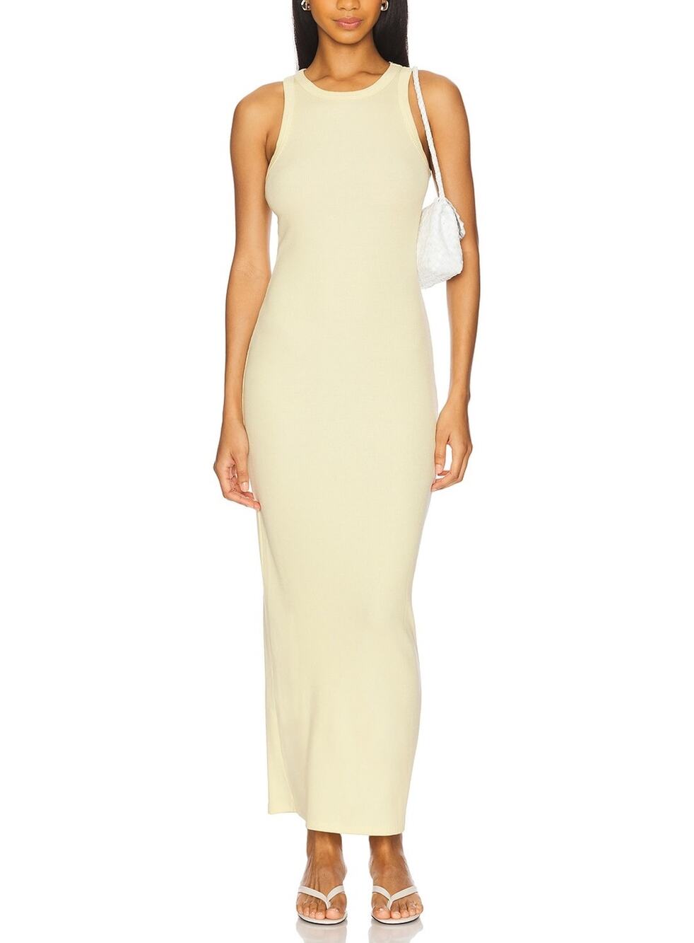 Sprwmn Ribbed Butter Racer Maxi Dress Size XS